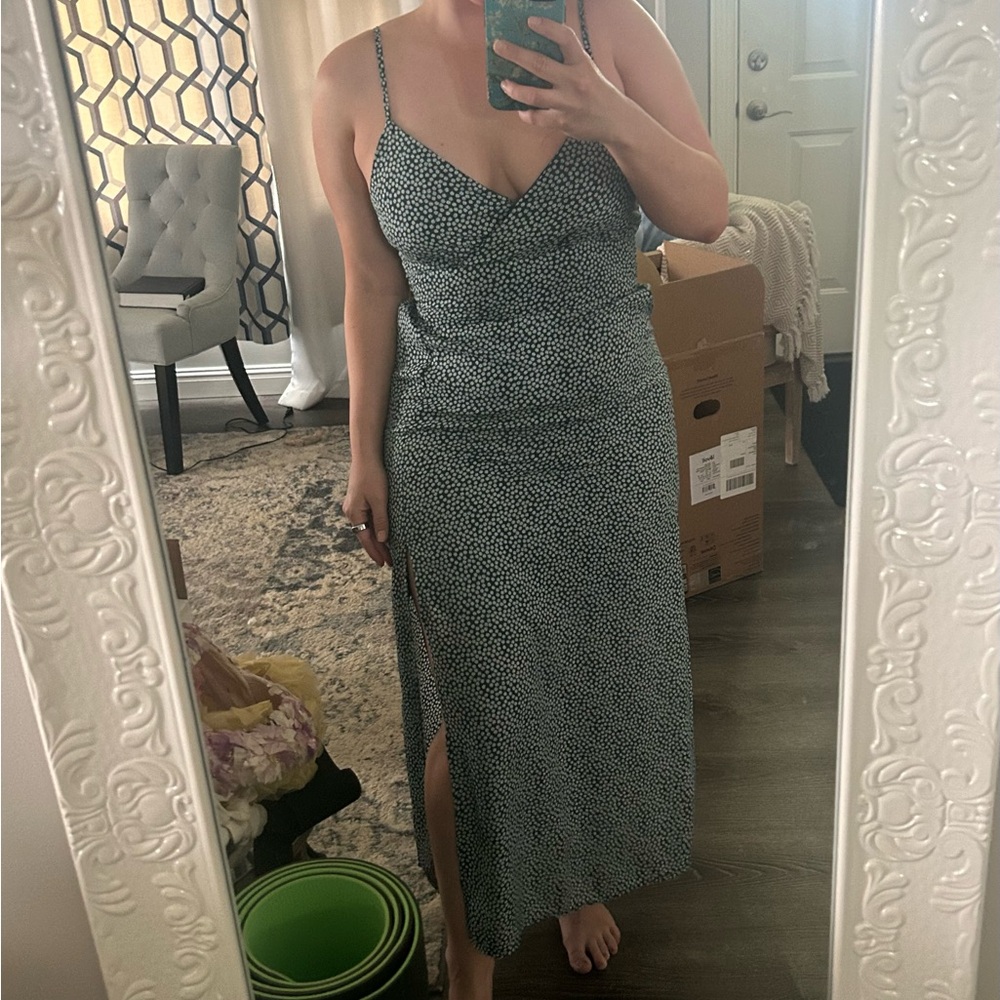 Abercrombie Green Spaghetti Strap Dress